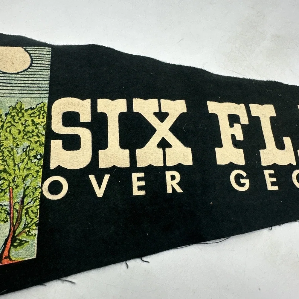 Six Flags Over Georgia Souvenir Pennant Log Jamboree 26